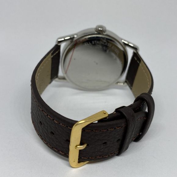 Fossil BQ2442 Men's Brown Leather Analog White Dial Quartz Genuine Watch W94 - Picture 10 of 12